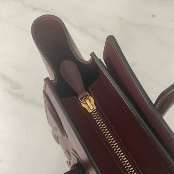 Celine Travel Tote in Burgundy - Picture 2 of 9